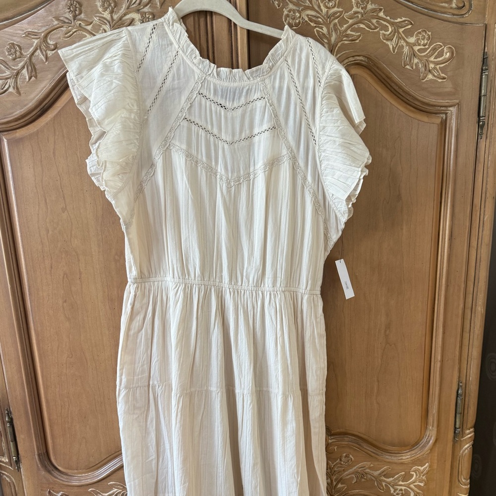 Joie Cream Midi Dress size XL NWT